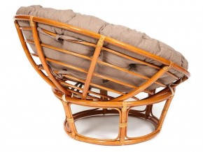 Кресло Papasan 23/01 W с подушкой Cognac, экошерсть Коричневый в Челябинске - mebel74.com | фото 2