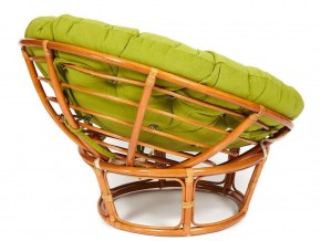 Кресло Papasan 23/01 W с подушкой Cognac, флок Олива в Челябинске - mebel74.com | фото 2