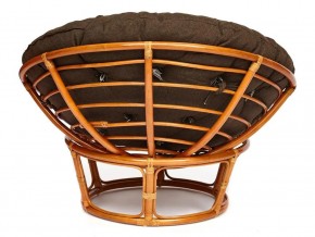 Кресло Papasan 23/01 W с подушкой Cognac, ткань Коричневый в Челябинске - mebel74.com | фото 2