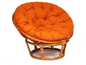 Кресло Papasan 23/01 W с подушкой Cognac, ткань Оранжевый в Челябинске - mebel74.com | фото