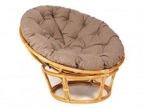 Кресло Papasan 23/01 W с подушкой Honey, экошерсть Коричневый в Челябинске - mebel74.com | фото 1