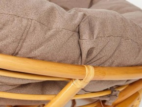 Кресло Papasan 23/01 W с подушкой Honey, экошерсть Коричневый в Челябинске - mebel74.com | фото 3