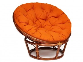 Кресло Papasan 23/01 W с подушкой Pecan, ткань Оранжевый в Челябинске - mebel74.com | фото 1