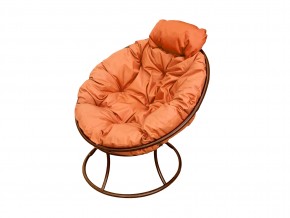 Кресло Папасан мини без ротанга оранжевая подушка в Челябинске - mebel74.com | фото 1