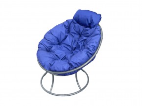 Кресло Папасан мини без ротанга синяя подушка в Челябинске - mebel74.com | фото