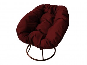 Кресло Пончик без ротанга бордовая подушка в Челябинске - mebel74.com | фото