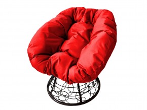 Кресло Пончик с ротангом красная подушка в Челябинске - mebel74.com | фото