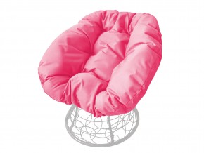 Кресло Пончик с ротангом розовая подушка в Челябинске - mebel74.com | фото