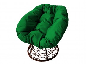 Кресло Пончик с ротангом зелёная подушка в Челябинске - mebel74.com | фото 1