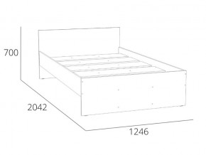 Кровать 1200 НМ 011.53-02 Симпл Дуб Сонома в Челябинске - mebel74.com | фото 2