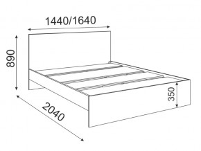 Кровать 1400 Осло модуль 4 в Челябинске - mebel74.com | фото 2