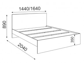 Кровать 1400 Осло модуль 4 с ящиками Дуб золото в Челябинске - mebel74.com | фото 2