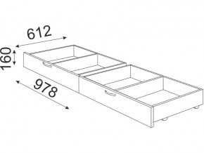 Кровать 1400 Осло модуль 4 с ящиками Дуб золото в Челябинске - mebel74.com | фото 3