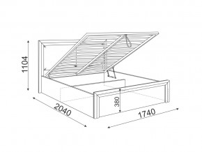 Кровать 1600 подъемная с мягкой частью Глэдис М32 в Челябинске - mebel74.com | фото 2