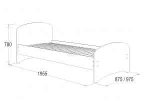 Кровать-4 одинарная 800*1900 ясень анкор темный в Челябинске - mebel74.com | фото 2