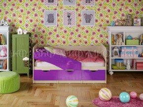 Кровать Бабочки 1600 Фиолетовый металлик в Челябинске - mebel74.com | фото