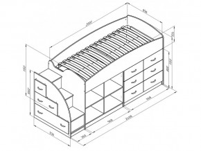 Кровать чердак Дюймовочка 4/1 Салатовый в Челябинске - mebel74.com | фото 2