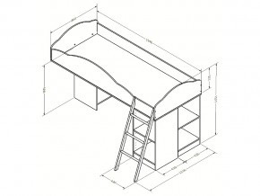 Кровать чердак Дюймовочка 5.1 Оранжевый в Челябинске - mebel74.com | фото 2