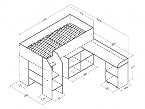 Кровать чердак Теремок 2 Розовый в Челябинске - mebel74.com | фото 2