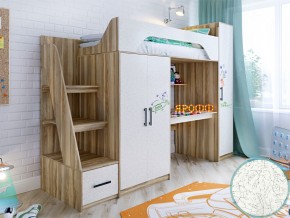 Кровать чердак Тея с пеналом с фасадом для рисования феритейл в Челябинске - mebel74.com | фото 1