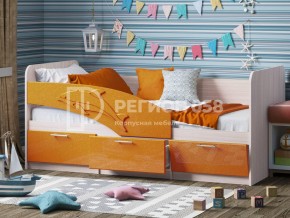 Кровать Дельфин МДФ 1600 Оранжевый металлик в Челябинске - mebel74.com | фото 1
