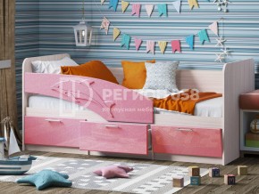 Кровать Дельфин МДФ 1600 Розовый металлик в Челябинске - mebel74.com | фото 1
