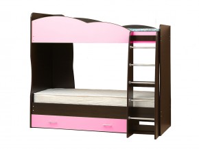 Кровать детская двухъярусная Юниор 2.1 светло-розовый в Челябинске - mebel74.com | фото
