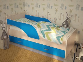 Кровать детская Максимка млечный дуб-синий в Челябинске - mebel74.com | фото