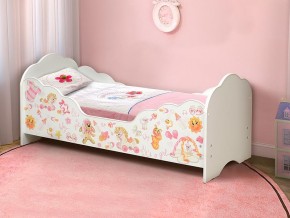 Кровать детская с бортом Малышка №4 600*1400 белая в Челябинске - mebel74.com | фото