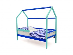 Кровать-домик Svogen с бортиком мятно-синий в Челябинске - mebel74.com | фото