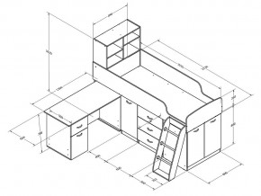 Кровать Дюймовочка 1 Голубой в Челябинске - mebel74.com | фото 2