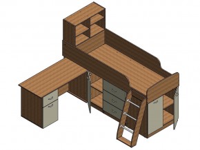 Кровать Дюймовочка 1 Голубой в Челябинске - mebel74.com | фото 3