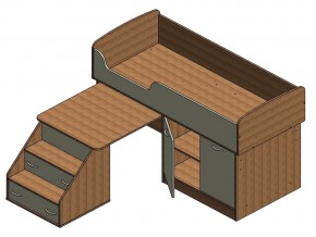 Кровать Дюймовочка 2 Орех в Челябинске - mebel74.com | фото 3