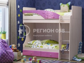 Кровать двухъярусная Бемби МДФ Лиловый металлик в Челябинске - mebel74.com | фото