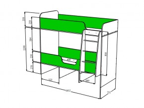 Кровать двухъярусная Малыш двойняшка белый в Челябинске - mebel74.com | фото 3