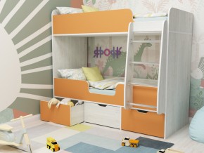 Кровать двухъярусная Малыш двойняшка винтерберг-оранжевый в Челябинске - mebel74.com | фото