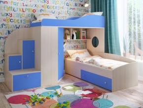 Кровать Кадет 2 Дуб молочный-голубой в Челябинске - mebel74.com | фото