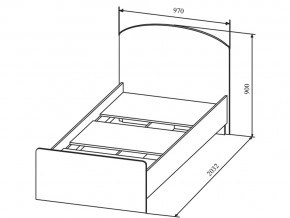 Кровать KI-KI КРД900.1 в Челябинске - mebel74.com | фото 2