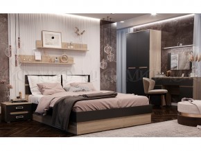 Кровать Ким 1400 Графит софт, сонома в Челябинске - mebel74.com | фото 2