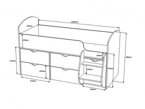 Кровать Малыш-7 Дуб-Бодега в Челябинске - mebel74.com | фото 2