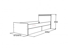 Кровать односпальная Ольга 13 900 в Челябинске - mebel74.com | фото 3