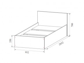 Кровать одинарная (Без матраца 0,9*2,0) в Челябинске - mebel74.com | фото