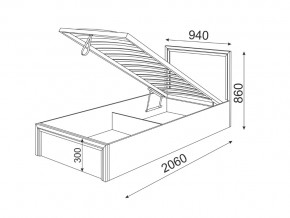 Кровать с подъемным механизмом Остин модуль 22 в Челябинске - mebel74.com | фото 3