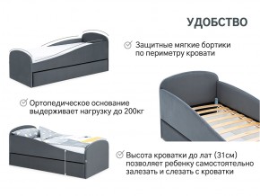 Кровать с ящиком Letmo графит (велюр) в Челябинске - mebel74.com | фото 11