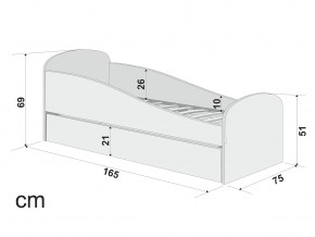 Кровать с ящиком Letmo халва (рогожка) в Челябинске - mebel74.com | фото 2