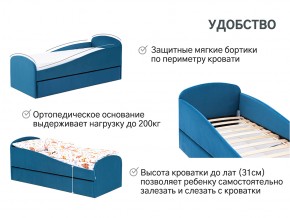 Кровать с ящиком Letmo морской (велюр) в Челябинске - mebel74.com | фото 14