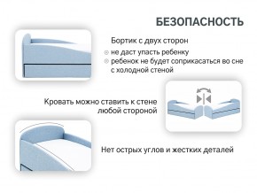 Кровать с ящиком Letmo небесный (рогожка) в Челябинске - mebel74.com | фото 15