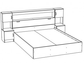 Кровать с закроватным модулем Бася КР 552 Крафт в Челябинске - mebel74.com | фото 2