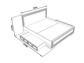 Кровать S320-LOZ/180 с выкатными тумбами Кентаки Белый в Челябинске - mebel74.com | фото 2