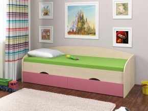 Кровать Соня 2 дуб молочный-розовый в Челябинске - mebel74.com | фото